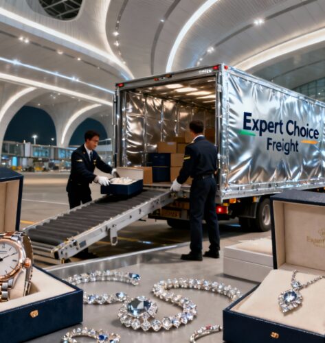 Luxury goods air freight shipment from Paris to Dubai handled by Expert Choice Freight – secure and insured logistics